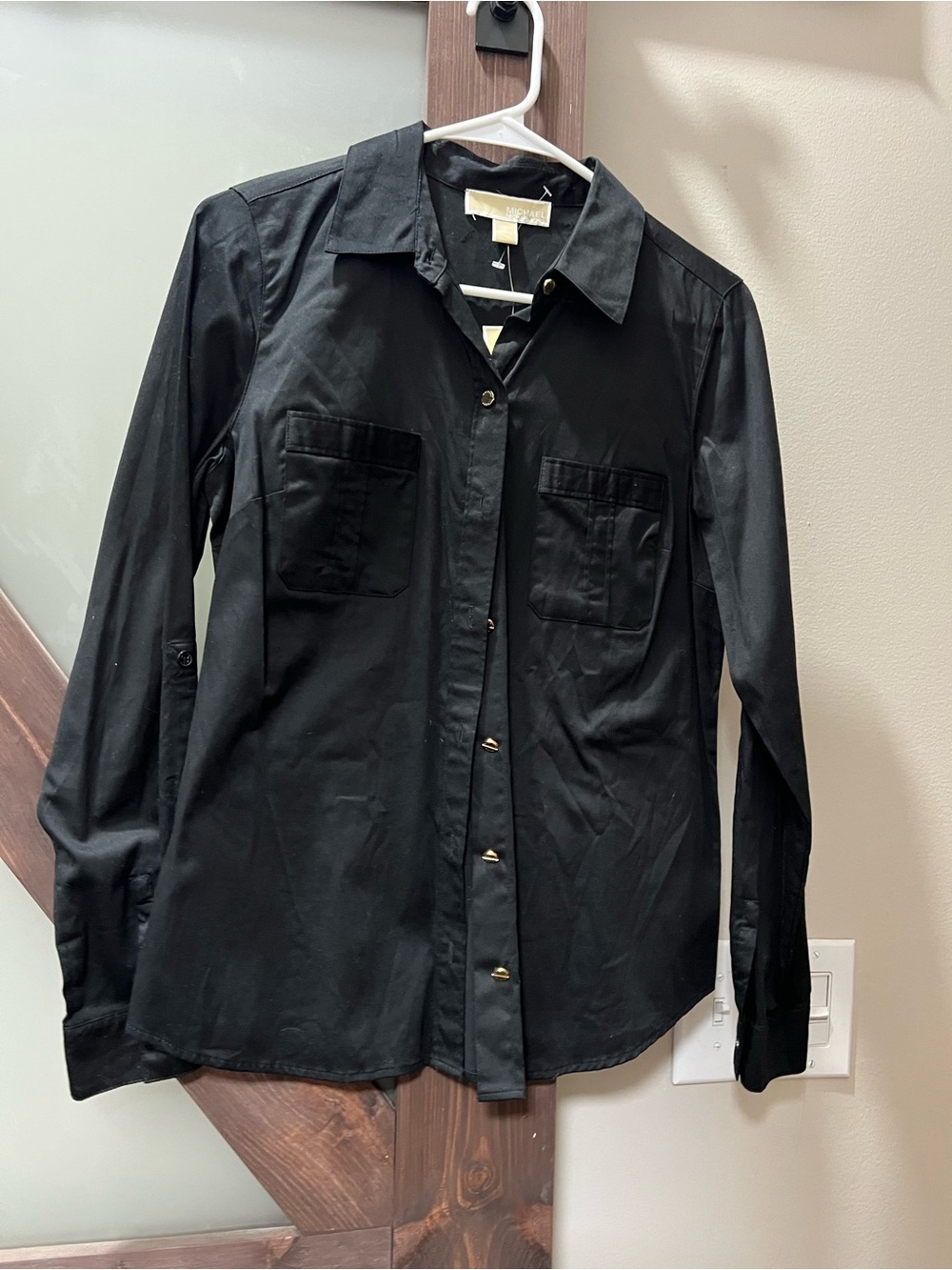 Michael Kors Black Women's Button-Down Shirt